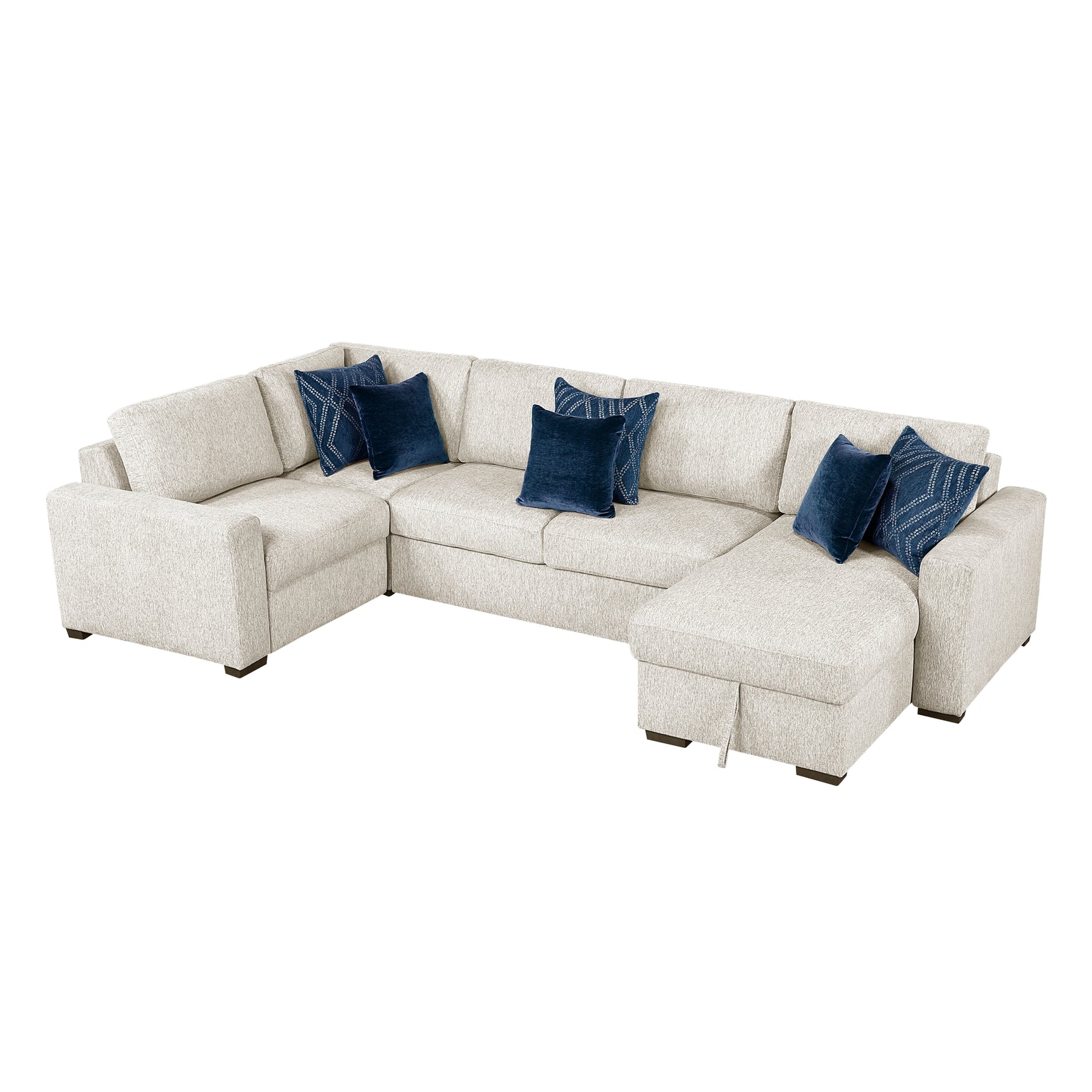 Isla Beige 4-Piece Sectional w/ Reversible Chaise - Ornate Home