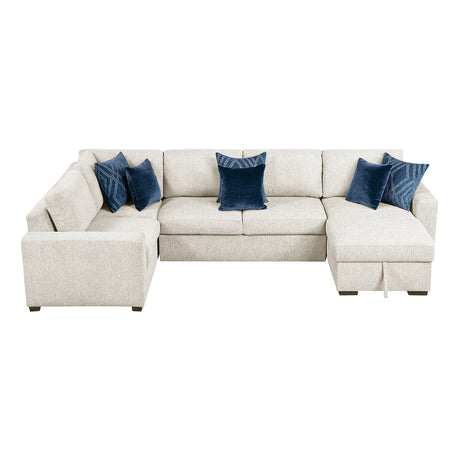 Isla Beige 4-Piece Sectional w/ Reversible Chaise - Ornate Home