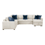 Isla Beige 4-Piece Sectional w/ Reversible Chaise & Pull-Out Bed - Ornate Home