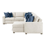 Isla Beige 4-Piece Sectional w/ Reversible Chaise & Pull-Out Bed - Ornate Home