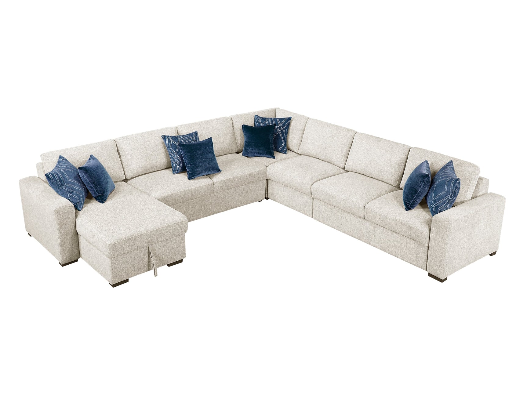 Isla Beige 5-Piece Sectional w/ Reversible Chaise - Ornate Home