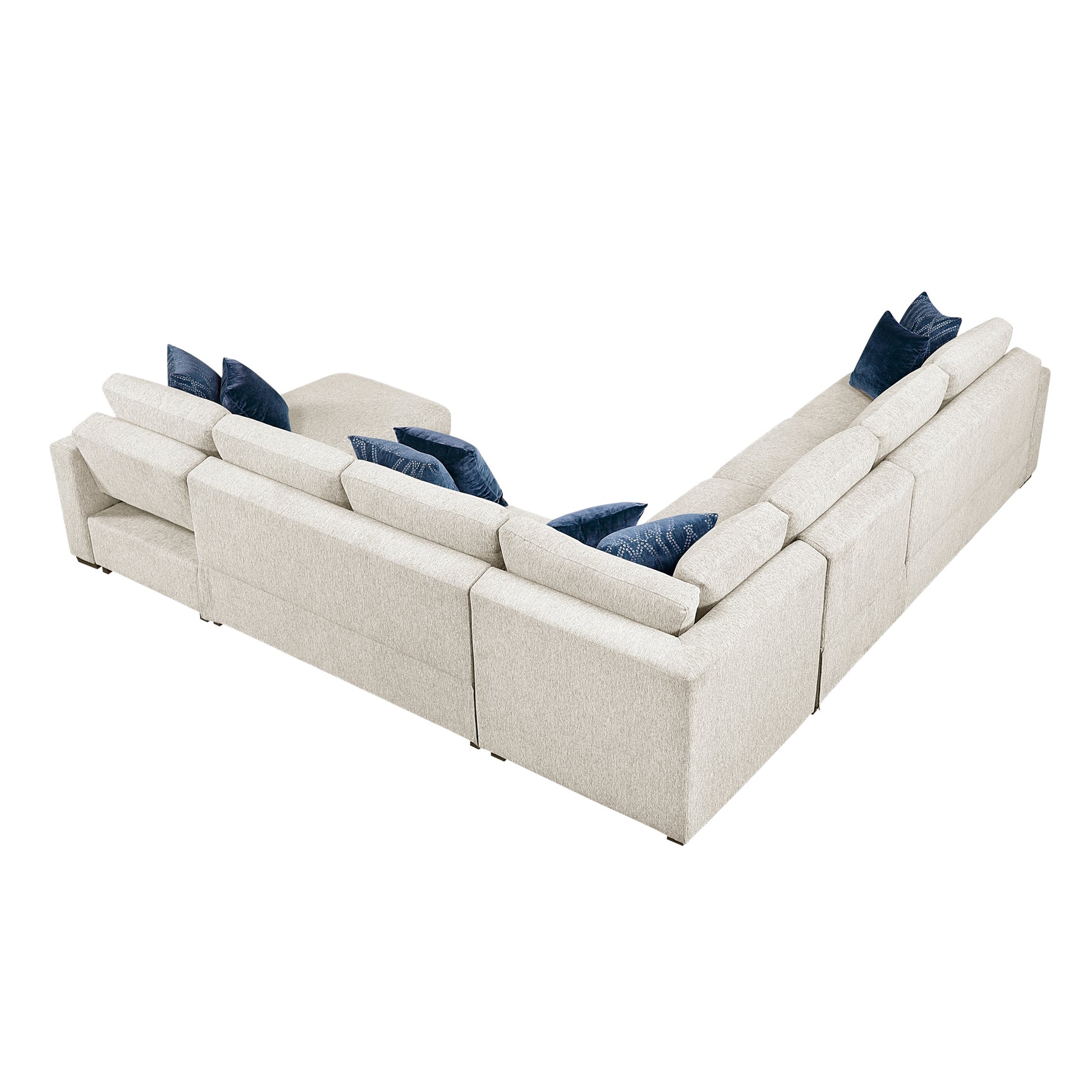 Isla Beige 5-Piece Sectional w/ Reversible Chaise - Ornate Home