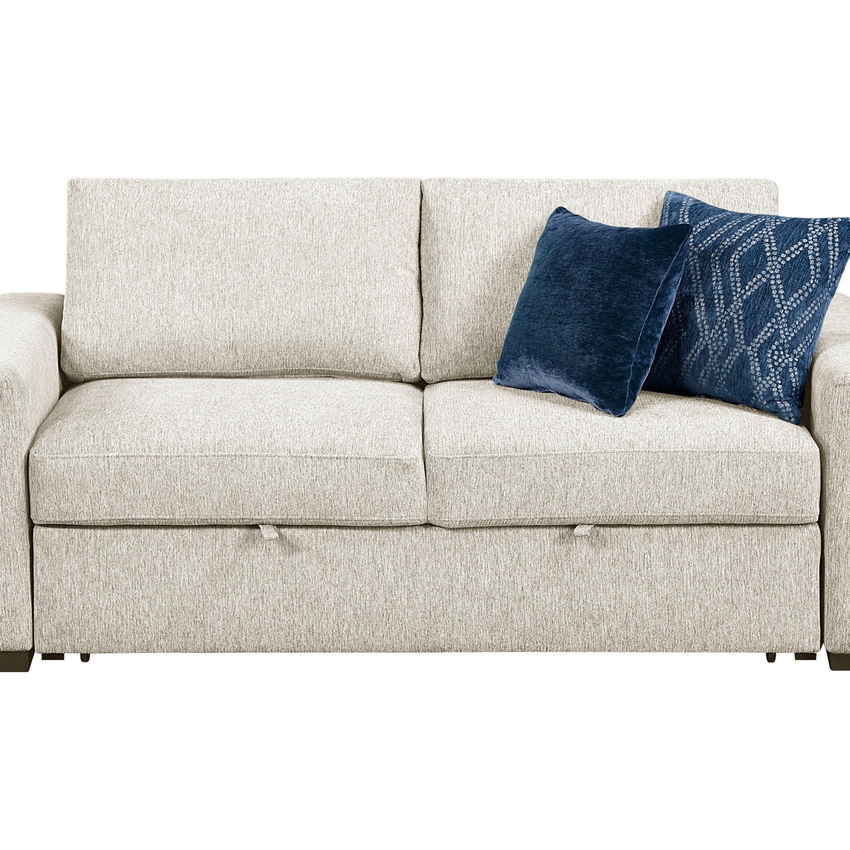 Back Released. Click Homelegance Isla Beige Loveseat w/ Pull-Out Bed & Click Motion Back
