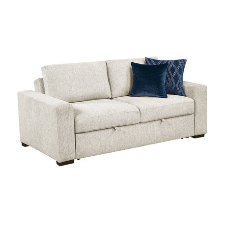 Isla Beige Loveseat w/ Pull-Out Bed & Click Motion Back - Ornate Home