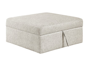 Isla Beige Storage Ottoman with Casters - Ornate Home