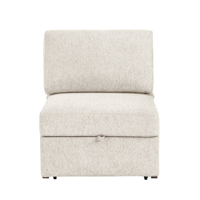 Isla Black Convertible Armless Chair With Pull-out Bed And Click Motion Back - Ornate Home