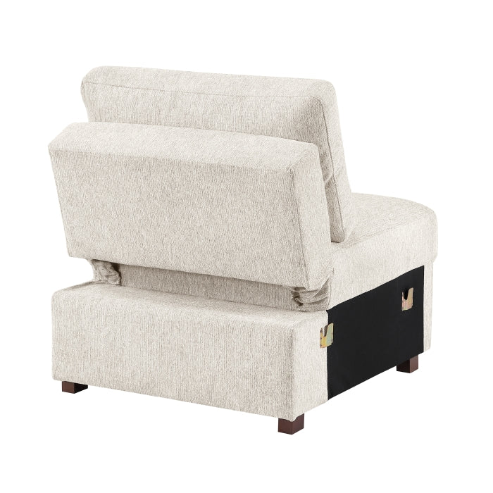 Isla Black Convertible Armless Chair With Pull-out Bed And Click Motion Back - Ornate Home