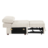 Isla Black Convertible Armless Chair With Pull-out Bed And Click Motion Back - Ornate Home