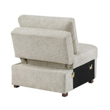 Isla Brown Convertible Armless Chair With Pull-out Bed And Click Motion Back - Ornate Home