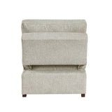 Isla Brown Convertible Armless Chair With Pull-out Bed And Click Motion Back - Ornate Home