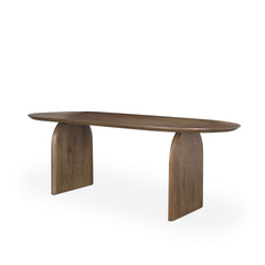 Isla Dark Brown Oval Dining Table - Ornate Home