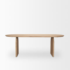 Isla Light Brown Oval Dining Table - Ornate Home