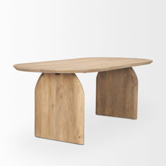 Isla Light Brown Oval Dining Table - Ornate Home