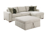 Isla Sand 3-Piece Sectioal with Reversible Chaise and Pull-out Bed - Ornate Home