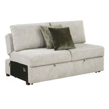 Isla Sand 3-Piece Sectioal with Reversible Chaise and Pull-out Bed - Ornate Home