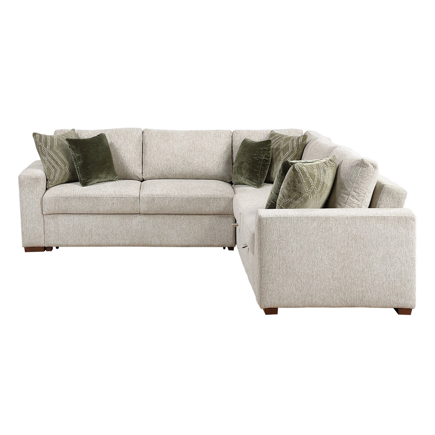 Isla Sand 3-Piece Sectional with Pull-out Bed - Ornate Home