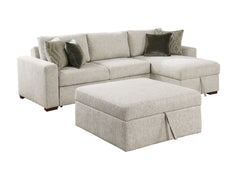 Isla Sand 3-Piece Sectional with Reversible Chaise and Ottoman - Ornate Home