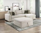 Isla Sand 3-Piece Sectional with Reversible Chaise and Ottoman - Ornate Home