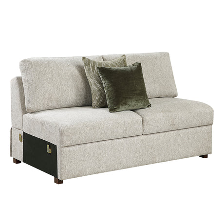 Isla Sand 3-Piece Sectional with Reversible Chaise and Ottoman - Ornate Home