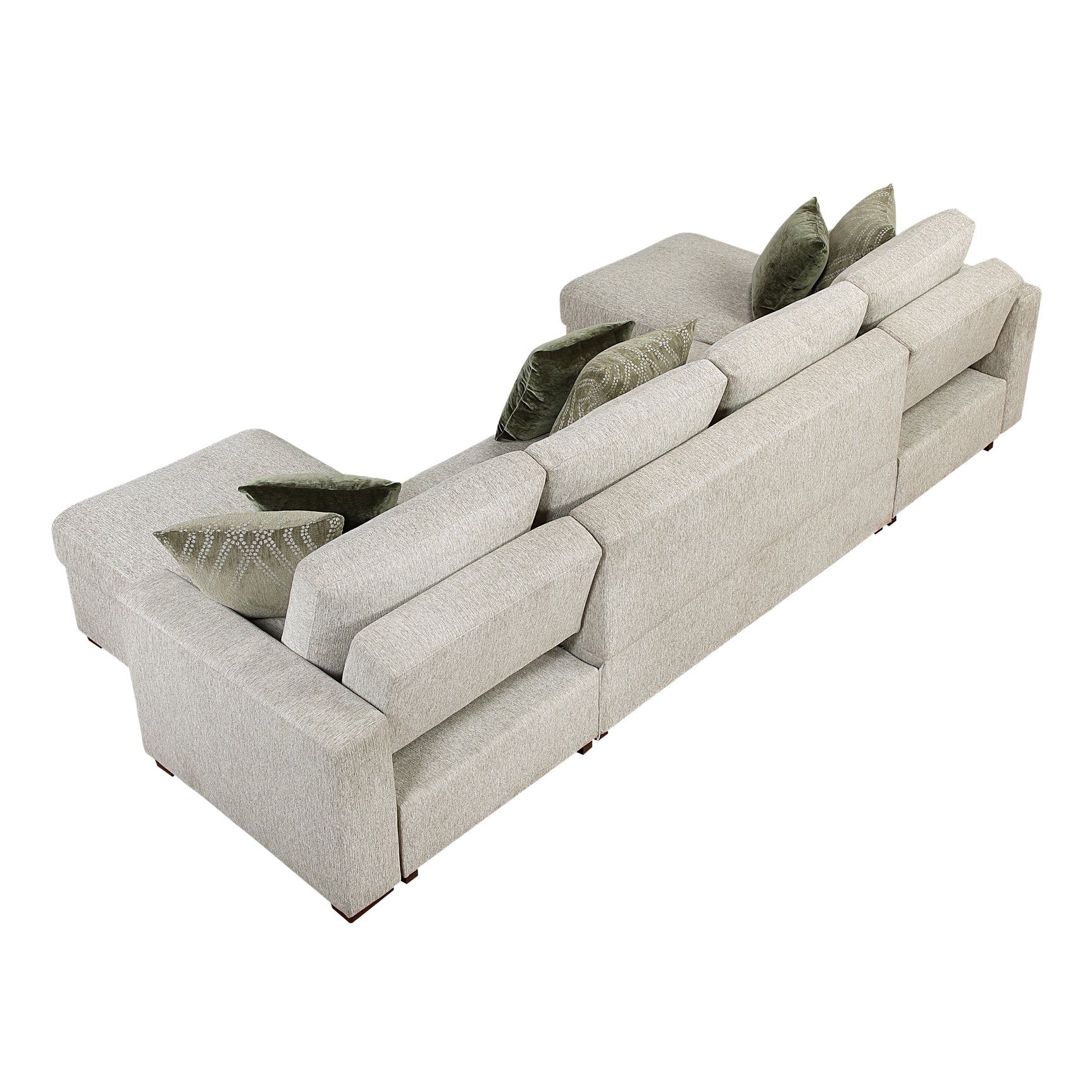 Isla Sand 3-Piece Sectional with Reversible Chaises and Hidden Storage - Ornate Home