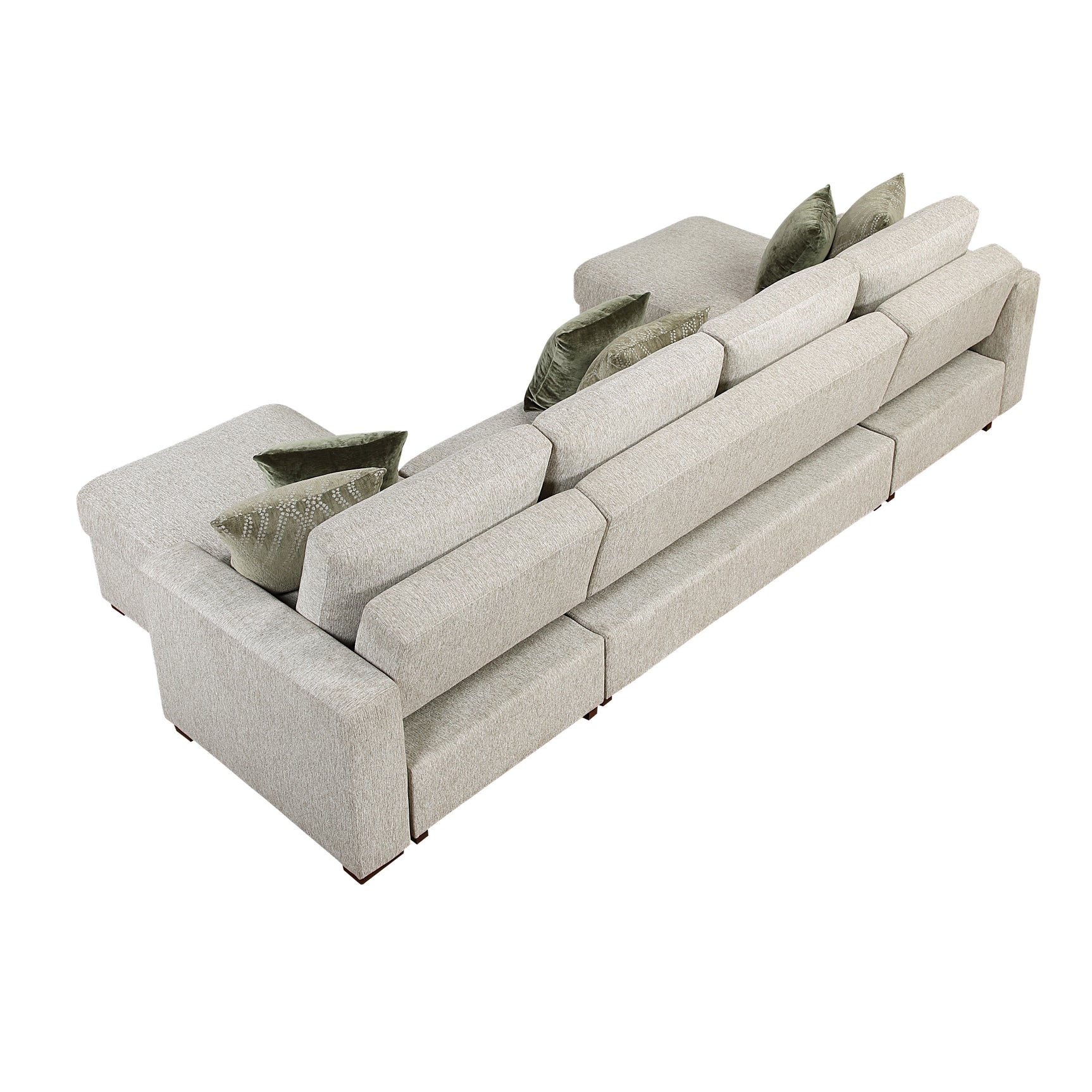 Isla Sand 3-Piece Sectional with Reversible Chaises and Pull-out Bed - Ornate Home