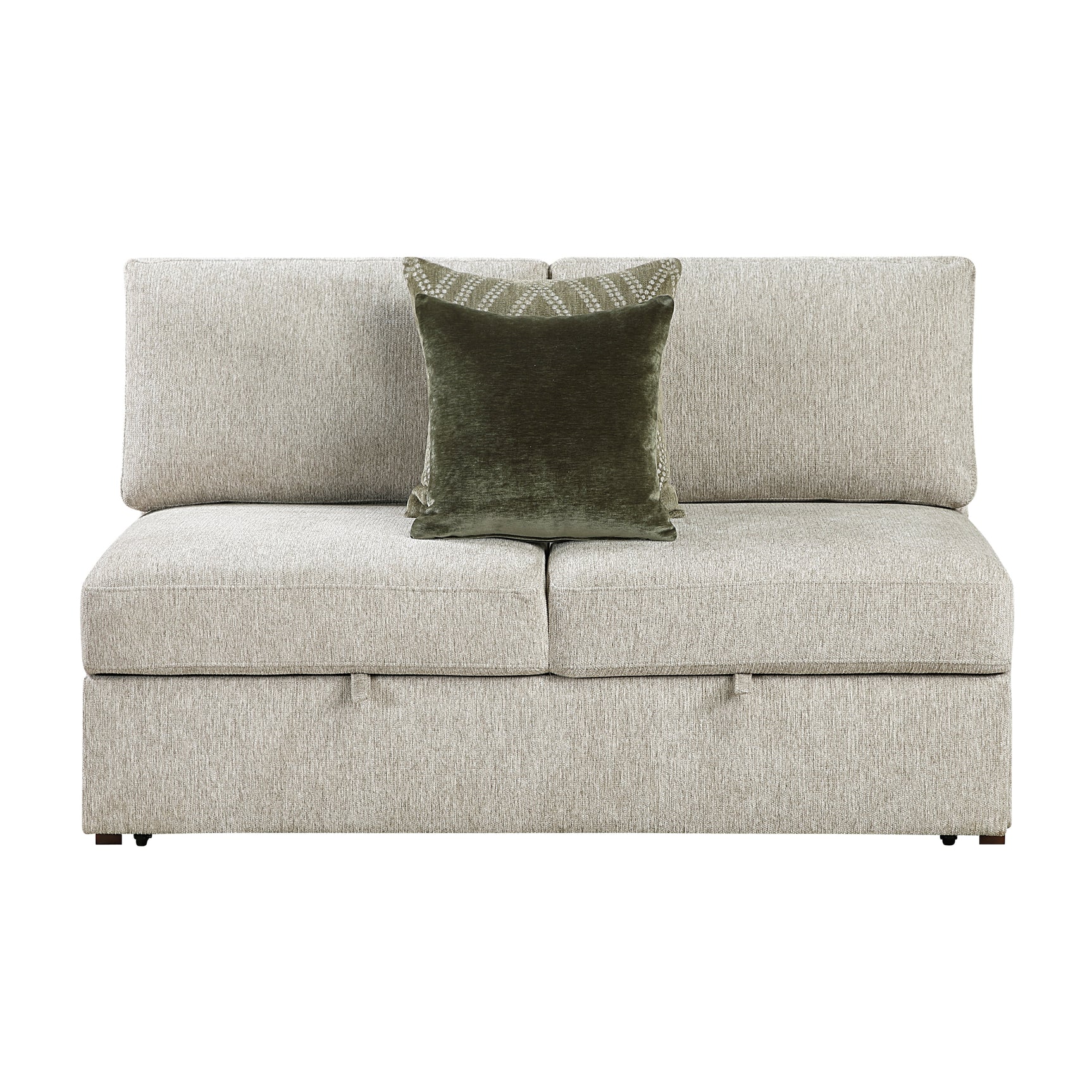 Isla Sand 4-Piece Sectional with Reversible Chaise and Pull-out Bed (2-seater) - Ornate Home