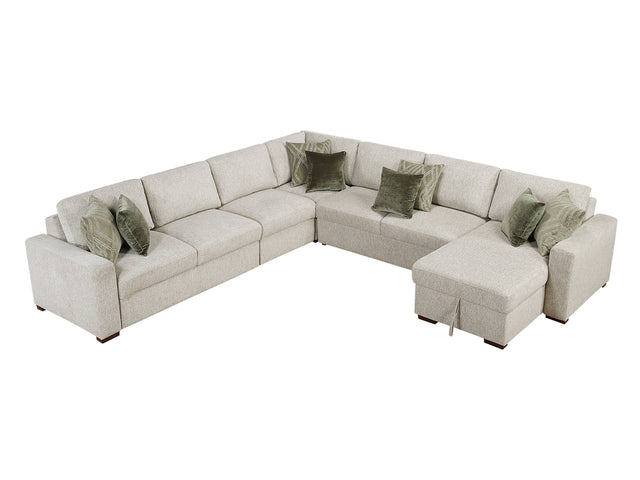 Isla Sand 5-Piece Sectional with Reversible Chaise - Ornate Home
