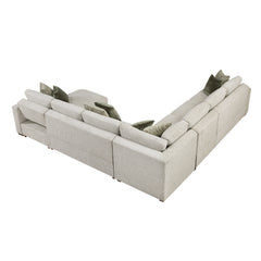 Isla Sand 5-Piece Sectional with Reversible Chaise - Ornate Home
