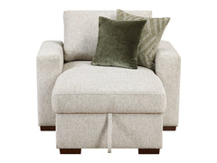 Isla Sand Chaise Lounge with Arms and Hidden Storage - Ornate Home
