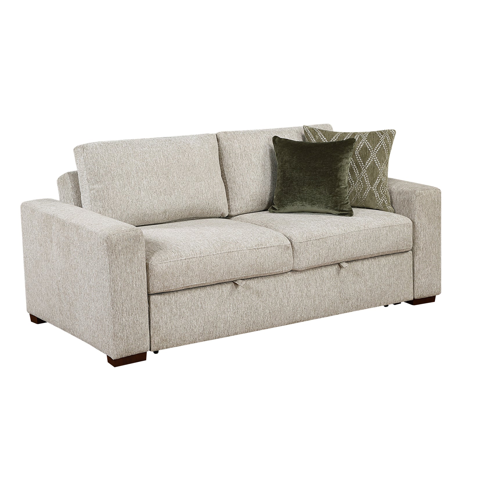 Isla Sand Loveseat with Pull-out Bed and Click Motion Back - Ornate Home