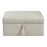 Isla Sand Storage Ottoman with Casters - Ornate Home
