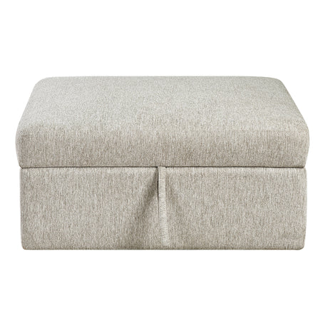 Isla Sand Storage Ottoman with Casters - Ornate Home