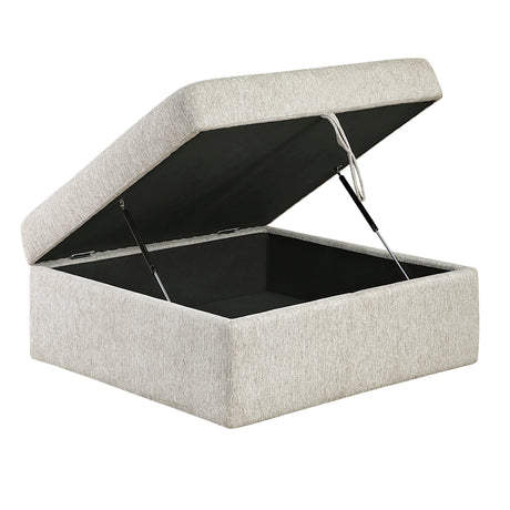 Isla Sand Storage Ottoman with Casters - Ornate Home