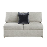 Isla Silver Armless 2-Seater