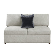 Isla Silver Armless 2-Seater