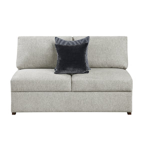 Isla Silver Armless 2-Seater