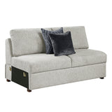 Isla Silver Armless 2-Seater