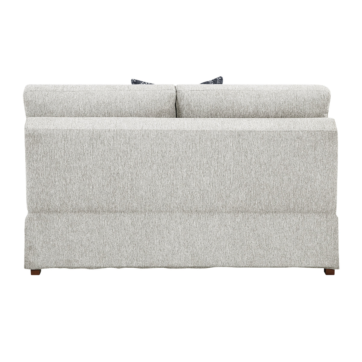 Isla Silver Armless 2-Seater