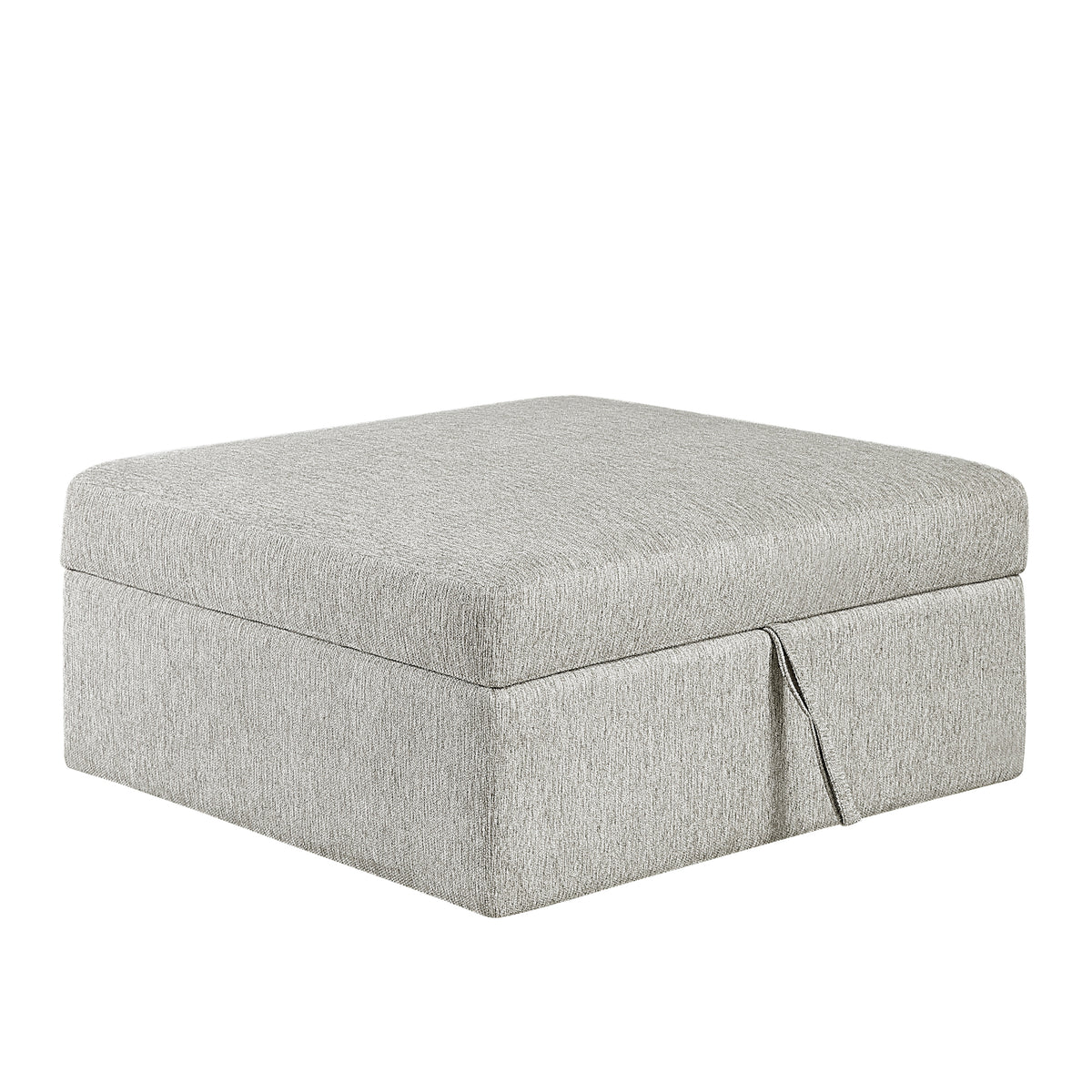 Isla Silver Storage Ottoman With Casters