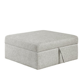 Isla Silver Storage Ottoman With Casters