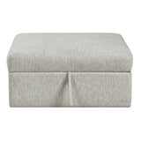 Isla Silver Storage Ottoman With Casters