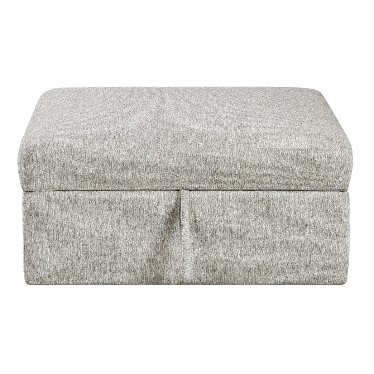 Isla Silver Storage Ottoman With Casters