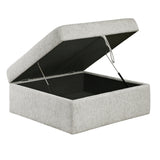 Isla Silver Storage Ottoman With Casters