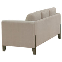 Islington Taupe 2-piece Upholstered Panel Arm Sofa Set - Ornate Home