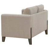 Islington Taupe 2-piece Upholstered Panel Arm Sofa Set - Ornate Home