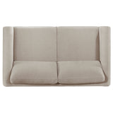 Islington Taupe 2-piece Upholstered Panel Arm Sofa Set - Ornate Home