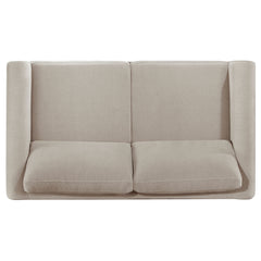 Islington Taupe 2-piece Upholstered Panel Arm Sofa Set - Ornate Home
