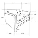 Islington Taupe 2-piece Upholstered Panel Arm Sofa Set - Ornate Home