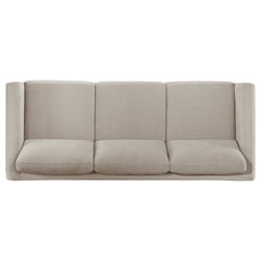 Islington Taupe 3-piece Upholstered Panel Arm Sofa Set - Ornate Home