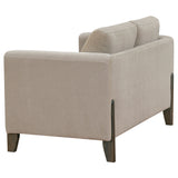 Islington Taupe 3-piece Upholstered Panel Arm Sofa Set - Ornate Home